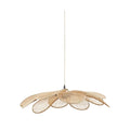 Suspension en osier en forme de fleur - Couleur : beige naturel
